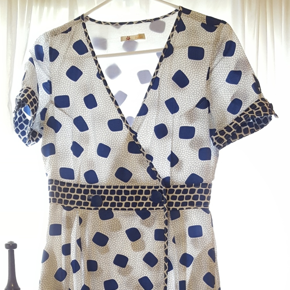 Geometric wrap dress